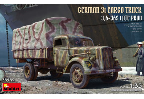 Сборная модель 1/35 Немецкий 3-тонный грузовой автомобиль 3,6-36S позднего выпуска МиниАрт 35459