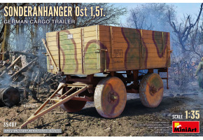 Сборная модель 1/35 Немецкий грузовой прицеп Sonderanhanger Ost 1.5t. МиниАрт 35487