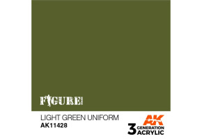 Акриловая краска LIGHT GREEN UNIFORM – СВЕТЛО-ЗЕЛЕНАЯ ФОРМА FIGURES АК-интерактив AK11428