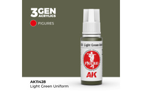 Акрилова фарба LIGHT GREEN UNIFORM – СВІТЛО-ЗЕЛЕНА ФОРМА FIGURES АК-інтерактив AK11428