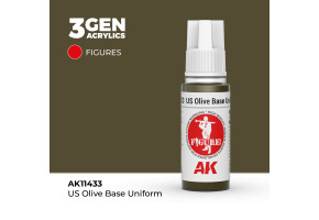 Акрилова фарба US OLIVE BASE UNIFORM – ОЛІВНА УНІФОРМА США FIGURE АК-interactive AK11433