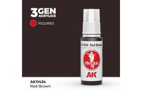Акрилова фарба RED BROWN – ЧЕРВОНО-КОРИЧНЕВИЙ FIGURES АК-інтерактив AK11434