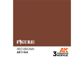 Акрилова фарба RED BROWN – ЧЕРВОНО-КОРИЧНЕВИЙ FIGURES АК-інтерактив AK11434
