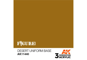 Акриловая краска DESERT UNIFORM BASE – ПУСТЫННАЯ УНИВЕРСАЛЬНАЯ FIGURES АК-интерактив AK11440