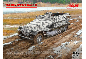 Збірна модель 1/35 Напівгусеничний бронетранспортер Sd.Kfz.251/1 Ausf.B ICM 35106