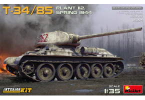 Збірна модель 1/35 Танк Т-34/85 №112 Весна 1944 року з інтер'єром Miniart 35294