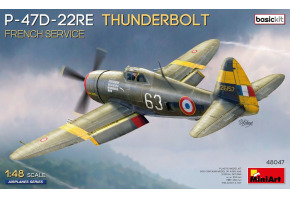 Збірна модель 1/48 Літак Republic P-47D-22RE Thunderbolt - французька служба Miniart 48047