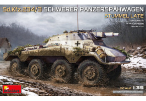 Збірна модель 1/35 Важка розвідувальна броньована машина Sd.Kfz.234/3 Stummell (пізній випуск) Miniart 53046