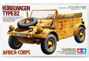 Збірна модель 1/35 German Kubelwagen Type 82 Africa Corps Tamiya 35246