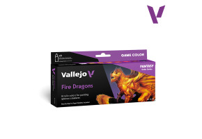 Набір акрилових фарб Game Color Полум'яні Дракони (Game Color Fire Dragons) 8 шт VAL 72196