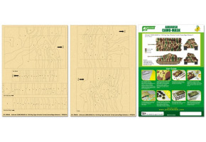 Airbrush CAMO-MASK for 1/35 King Tiger (Prosche Turret) Camo Scheme 1