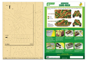 Airbrush CAMO-MASK for 1/35 King Tiger (Henschel Turret) Camouflage Scheme 2