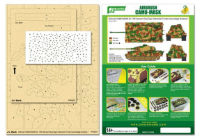 Airbrush CAMO-MASK for 1/35 King Tiger (Henschel Turret) Camouflage Scheme 1