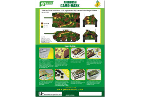 Airbrush CAMO-MASK for 1/35 Jagdpanzer 38(t) Hetzer Camouflage Scheme 1