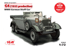 G4 (1935 production) , WWII German Staff Car, snap fit/no glu