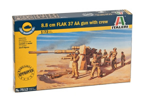 Збірна модель 1/72 Зенітна гармата FLAK 37 8,8 см (швидке складання) Italeri 7512