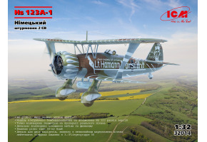 Збірна модель 1/32 Німецький штурмовик Hs 123A-1 ICM 32014