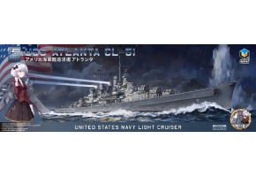 Сборная модель 1/350 Легкий крейсер США USS Atlanta CL-51 Aotori Bunka AT35011