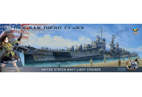 Сборная модель 1/350 Легкий крейсер США USS San Diego CL-53 Aotori Bunka AT35013