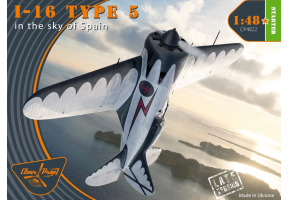 Збірна модель 1/48 Літак I-16 type 5 (в небі Іспанії пізня версія) Clear Prop 4822