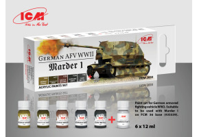 Acrylic paint set for Marder I German armored vehicles