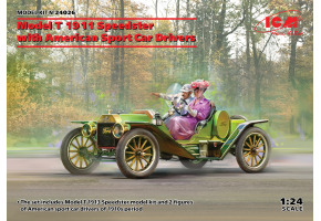 Збірна модель 1/24 Автомобіль Модель T 1913 Speedster з американськими водіями спортивних автомобілів ICM 24026
