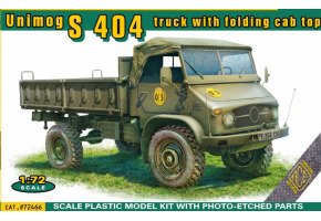 Збірна модель 1/72 Вантажівка Unimog S 404 зі складаною кабіною ACE 72466
