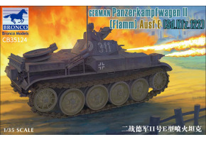 Збірна модель 1/35 Німецький вогнеметний танк Panzerkampfwagen II (Flamm) Ausf.E (Sd.Kfz.122) Bronco 35124