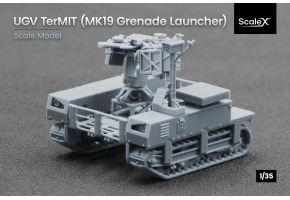 Сборная модель 1/35 Наземный дрон "TerMIT", с гранатометом MK19 ScaleX VG 35007