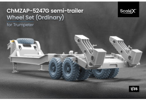 Набор колес для полуприцепа ChMZAP-5247G от Trumpeter ScaleX WM 35029