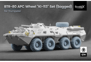 Набор колес DT-126 Snaga (с деформацией) для БТР-80 от Trumpeter ScaleX WM 35039S