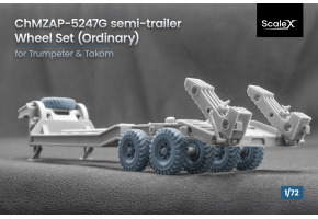 Набор колес для полуприцепа ChMZAP-5247G от Trumpeter ScaleX WM 72007