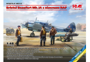 Збірна модель 1/48 Британський літак Bristol Beaufort Mk.IA з пілотами RAF ICM 48313