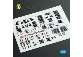 Grumman F-14 D Super Tomcat 3D декаль інтер'єр для комплекту HobbyBoss 1/72 KELIK K72219
