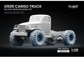 Набір коліс (з деформацією) Rat Rod для G506 Cargo Truck від ICM, Miniart ScaleX WW-35032W