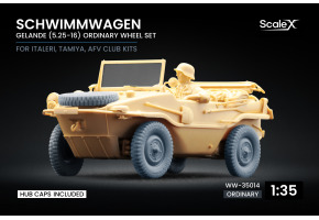 Набір коліс для Schwimmwagen Gelände v1 (5.25-16) від Italeri, Tamiya, AFV club ScaleX WW-35014