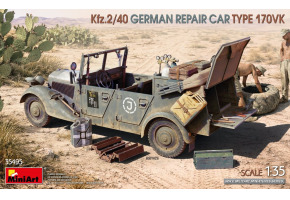 Збірна модель 1/35 Німецький автомобіль технічного обслуговування часів Другої світової війни (на шасі Type 170VK) Kfz.2/40 MiniArt 35495