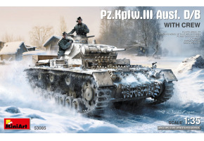 Збірна модель 1/48 Pz.Kpfw.III Ausf. B/D з екіпажем (2 фігури) MiniArt 53085