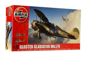Scale model 1/72 Gloster Gladiator Mk.I/II Fighter Biplane Airfix A02052A
