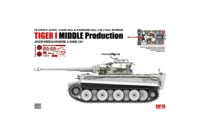 Збірна модель 1/35 Танк Тигр I Mid-Production з інтер'єром (прозорі деталі) 2-в-1 РФМ RM-5152