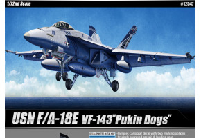 Збірна модель 1/72 Літак F/A-18E ВМС США, ескадрилья VFA-143 "Pukin Dogs" Academy 12547