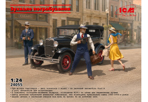 Збірна модель 1/24 Автомобіль Ford Model A (набір "Зухвале пограбування") ICM 24055