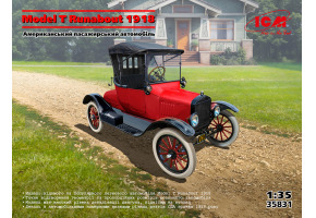 Збірна модель 1/35 Американський пасажирський автомобіль Model T Runabout 1918 ICM 35831