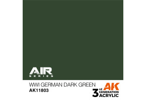 Акриловая краска WWI German Dark Green / Немецкий темно-зеленый WWI AIR АК-интерактив AK11803