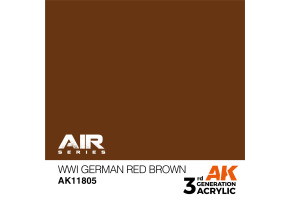 Акрилова фарба WWI German Red Brown / Німецький червоно-коричневий WWI AIR АК-interactive AK11805