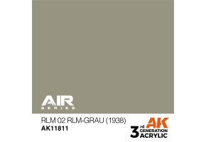 Акриловая краска RLM 02 RLM-Grau (1938) / Серо-коричневый AIR АК-интерактив AK11811