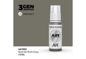 Акрилова фарба RLM 02 RLM-Grau (1938) / сіро-коричневий AIR АК-interactive AK11811