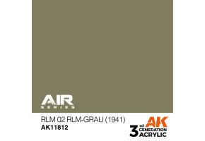 Акриловая краска RLM 02 RLM-Grau (1941) / Серо-коричневый AIR АК-интерактив AK11812