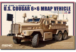 Scale model 1/35 American Armored Car Cougar 6x6 MRAP Vehicle Meng SS-005