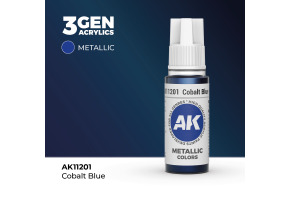 Акрилова фарба COBALT BLUE METALLIC - КОБАЛЬТОВИЙ СИНІЙ МЕТАЛІК / INK АК-Interactive AK11201